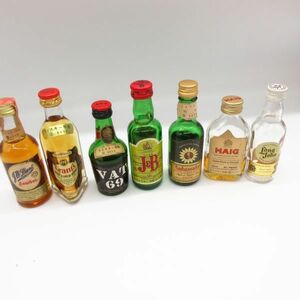 (一部 未開栓) 古酒 ミニチュア ミニ オールド ボトル 7本セット long john ambassador haig j&b vat69 grants dant ウイスキー/B9