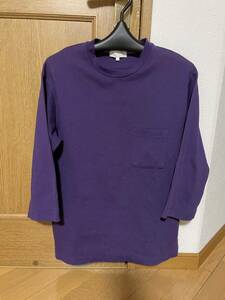 ABA HOUSE( Abahouse ) purple color deformation 8~9 part sleeve long T-shirt 