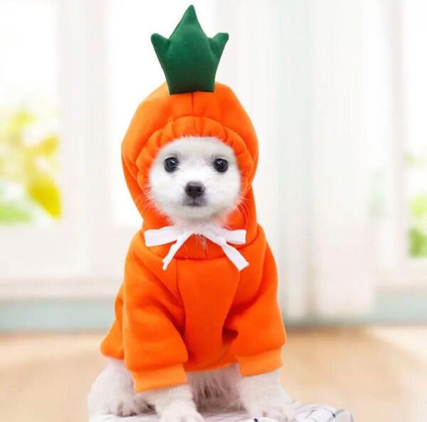 【新品】犬服 ペット用品 グッズ にんじん ドッグウェア M