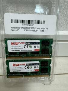 Komputerbay MACMEMORY 8GB (2x 4GB) DDR3 PC3-8500 1066MHz SODIMM 204Pin 中古