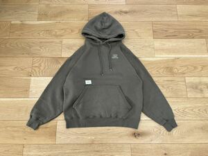 22AW WTAPS AII HOODY COTTON. WUT 222ATDT-CSM20 ダブルタップス ロゴ刺繍 スウェット パーカー 02 美品