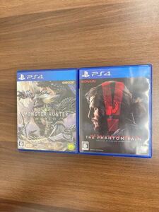 1円スタート　2点まとめPS4 プレステ4 カセット　メタルギアソリッド　モンスターハンターワールド