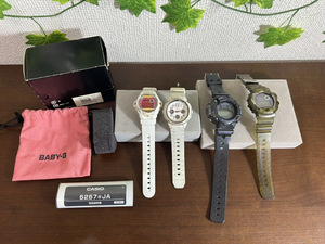 1766-03★G-SHOCK4点まとめ♪CASIO/BG169R-7DDR BABY-G ベイビーG 、カシオ DW-6700 G-SHOCK ジーショック スカイフォース など★