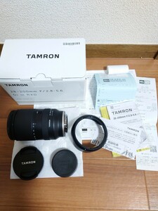 超美品　2027年まで保証書付き　TAMRON 28-200mm F2.8-5.6 Di Ⅲ RDX　SONY Eマウント　