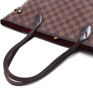 ルイヴィトン ネヴァーフルMM ショルダー トートバッグ N51105 ダミエ エベヌ ブラウン LOUIS VUITTON Neverfull MMの画像6