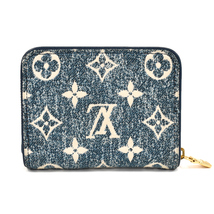 新品同様 ルイヴィトン ジッピーコインパース 小銭入れ M81185 モノグラム ジャガード デニム マリーヌ LOUIS VUITTON Zippy Coin Purse_画像3