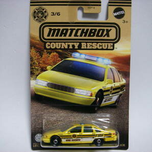 マッチボックス (黄) '94 シボレー カプリス クラシック ポリス ＜未開封＞ Matchbox カウンティ レスキューの画像1