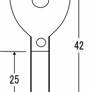 二股棒鍵 二股キー シブタニ 竹下 TAKIGEN タキゲン MDF EPS 分電盤 カギ 設備鍵 二股 丸ポチ 丸フォーク カギ 鍵 キーの画像2
