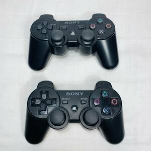 SONY ソニー playStation3 PS3 ワイヤレスコントローラー DUALSHOCK3 ブラック 2個セット 動作確認済 USED品 1円スタート 
