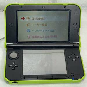 任天堂3DSLL 本体 初期化済み ガチャピンカバー付 ブラック USED品 動作品 充電器付属無し 1円スタート