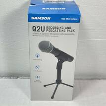 SAMSON Q2U USB Microphone RECORDING AND PODCASTING PACK マイク 箱付き USED品 1円スタート_画像1