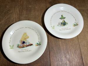 ★コレクター必見！！ YAMAKA MOOMIN VALLEY ムーミン スナフキン デザイン プレート 2枚セット キャラクター 食器 皿 雑貨 F121502