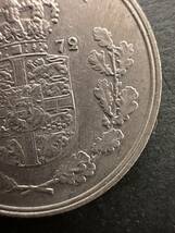 ★コレクター必見！！ デンマーク 5クローネ 硬貨 1972年 アンティークコイン 外貨 欧州 古銭 コレクション 未洗浄 当時物 硬貨 Th120708_画像9