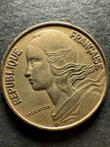 ★コレクター必見！！ フランス 20センチム 硬貨 1964年 アンティークコイン 約4.0g 貨幣 コレクション 欧州 外貨 当時物 未洗浄 W122701