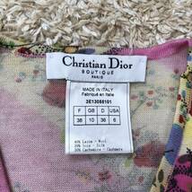 美品 激レア Christian Dior クリスチャンディオール ガリアーノ期 03SS トップス カットソー ブラウス シャツ 花柄フラワー カシミヤ M_画像4