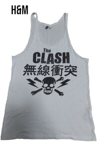 バンドタンクトップ H&M The CLASH無線衝突 白 2016