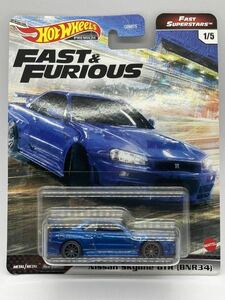 新品 ホットウィール Hot Wheels ワイルドスピード Nissan Skyline GTR [BNR34] ニッサン スカイライン FAST&FURIOUS 絶版 激レア 