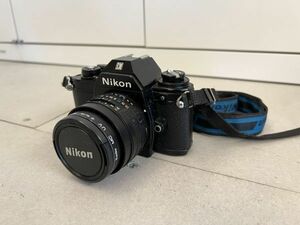 【ジャンク・1円～】Nikon EM カメラ / Nikon Lens Series E 35mm F2.5 レンズ / スピードライト SB-19