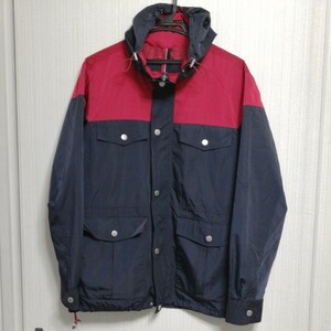 美品 Tommy Hilfiger ナイロン ジャケット パーカー L トミーヒルフィガー マウンテンパーカー ジップアップフーディー ネイビー