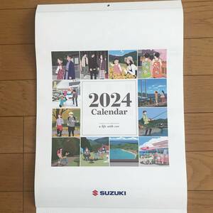 ◆◆【非売品】スズキ 2024年壁掛けカレンダー★a life with car★A1