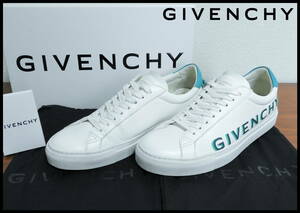 GIVENCHY low cut Logo sneakers regular goods Givenchy men's 41 white green white green car f cow leather 