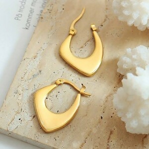  metal hoop earrings surgical made of stainless steel Gold metal allergy correspondence un- .. design 