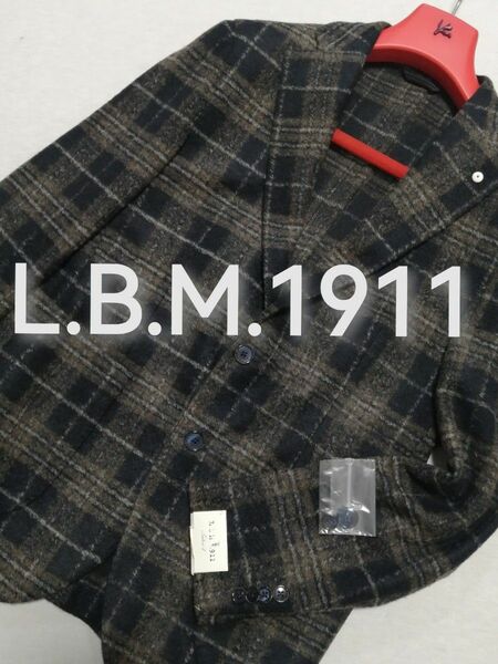 ★新品・メンズ★【L.B.M.1911】テーラードジャケット　紺×茶　48
