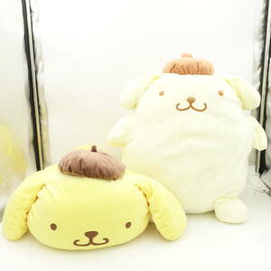 ポムポムプリン 超超BIGぬいぐるみ・ギガジャンボころんと寝そべり/中古 タグ付き/ふんわりカラー/サンリオ sanrio/プライズ/セット/13548