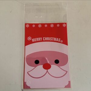 クリスマス　袋　40枚　ラッピング袋テープ付きopp袋 7×13cm(フタ3cm)