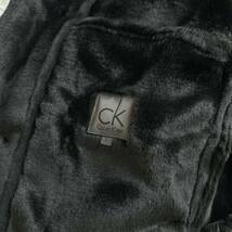 未使用級!!! カルバンクラインCalvin Klein ムートンコート　ジャケット　スエード　ブラック　黒　L ボアジャケット_画像3