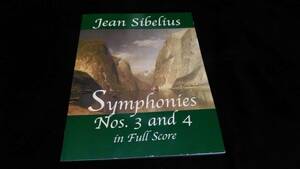 フルスコア)輸入楽譜 指揮者用大型スコア シベリウス「交響曲第3番」「交響曲第4番」