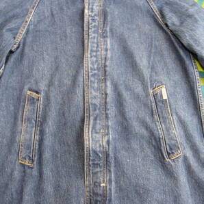 ビンテージ 1980's USA製 GUESS ゲス デニム ロングコート メンズS/大きめ 綿100 USEDキレイ アメリカ製 オールドゲス 古着の画像4