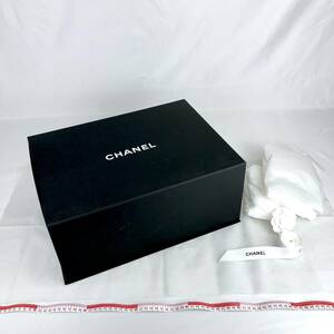 CHANEL シャネル 空箱 マグネット ブラック BOX ボックス 40×31×17 空き箱 小物 バッグ カメリア リボン 包装紙 付き 大型 