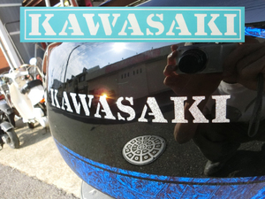 二枚セット★Kawasaki カワサキ 塗装用マスキングシート★ タンク 外装のロゴに！　ゼファー400/750/1100　Z900　Z750FX　ZRX1200 送料無料