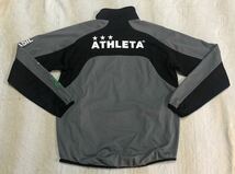 ☆ATHLETA☆アスレタ ビッグロゴ ハーフジップ ジャケット M グレー系 ジャージ スウェット シャツ サッカー_画像2