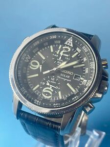 【可動品】SEIKO セイコー PROSPEX プロスペックス V172-0AG0 ソーラー腕時計 クロノグラフ 