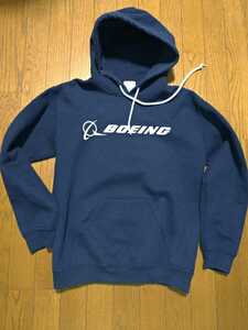 bo- wing BOEING pull over sweat parka sweatshirt men's S reverse side nappy American Casual aviation company 