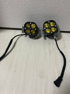 ②デリカd5 フォグランプ　ワークライト　イエロー　LED 爆光　CV5W CV4W CV2W CV1W 前期　簡単取り付け