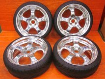 【Y4】WORK マイスター MEISTER S1R バフフィニッシュ 18インチ 7.5J +40 PCD100 4H FEDERAL SS595 215/35R18(未使用品) φ54ハブリング付_画像1