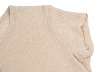 ワイズY's リネン混ハーフジップ裾切替半袖トップス 生成り3_画像6