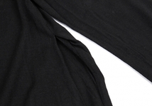 ワイズY's 裾フラワープリント切替テンセルカットソー 黒2_画像6