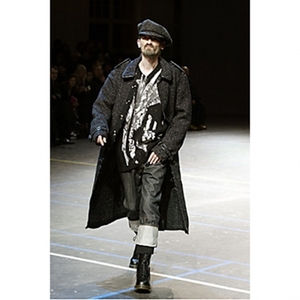 ヨウジヤマモト プールオムYohji Yamamoto POUR HOMME 裾リブレイヤーブラックジーンズ 黒3