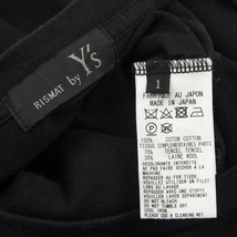 リスマット バイ ワイズRISMAT by Y's フロントニットポケット切替デザインTシャツ 黒1_画像10