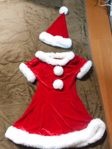 コスプレ衣装　サンタ服　女性　半袖　ワンピース　Mサイズ　クリスマス　パーティー　イベント　長期保管品