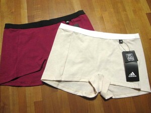 * free shipping * new goods *M*adidas* half shorts 2 sheets * beige * dark pink *. sweat speed .* dry * Adidas * Gunze 