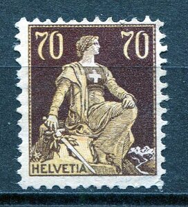 SWI-1◇スイス　1907年　HELVETIA　＃141　1種　MH