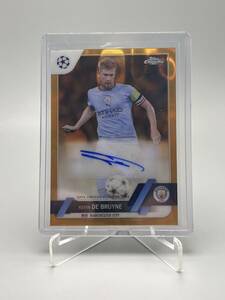 2023 Topps chrome UEFA Club デ・ブライネ KEVIN DE BRUYNE 直筆サインカード Gold Lava Auto