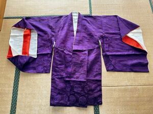 ◆浄土宗◆大極上◆正絹◆紫色綸子葵御門模様法衣◆西陣織◆