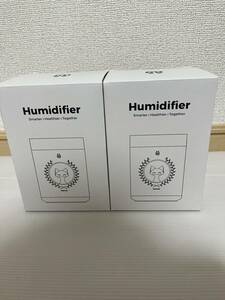 1円〜 新品 未使用品 アグレクション 超音波式加湿器 H4 まとめて2点セット 小型 USB充電 容量500ml コンパクト アロマ ミニ 白 軽量 J046