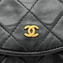 1円 良品 CHANEL シャネル マトラッセ ココマーク プッシュロック ラムスキン 6連 ショルダー バッグ D1133H_画像6